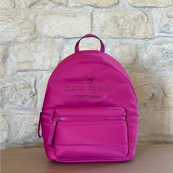 kate spade Handbags - Kate Spade New York Ella puffy backpack candied pink NWT Authentic